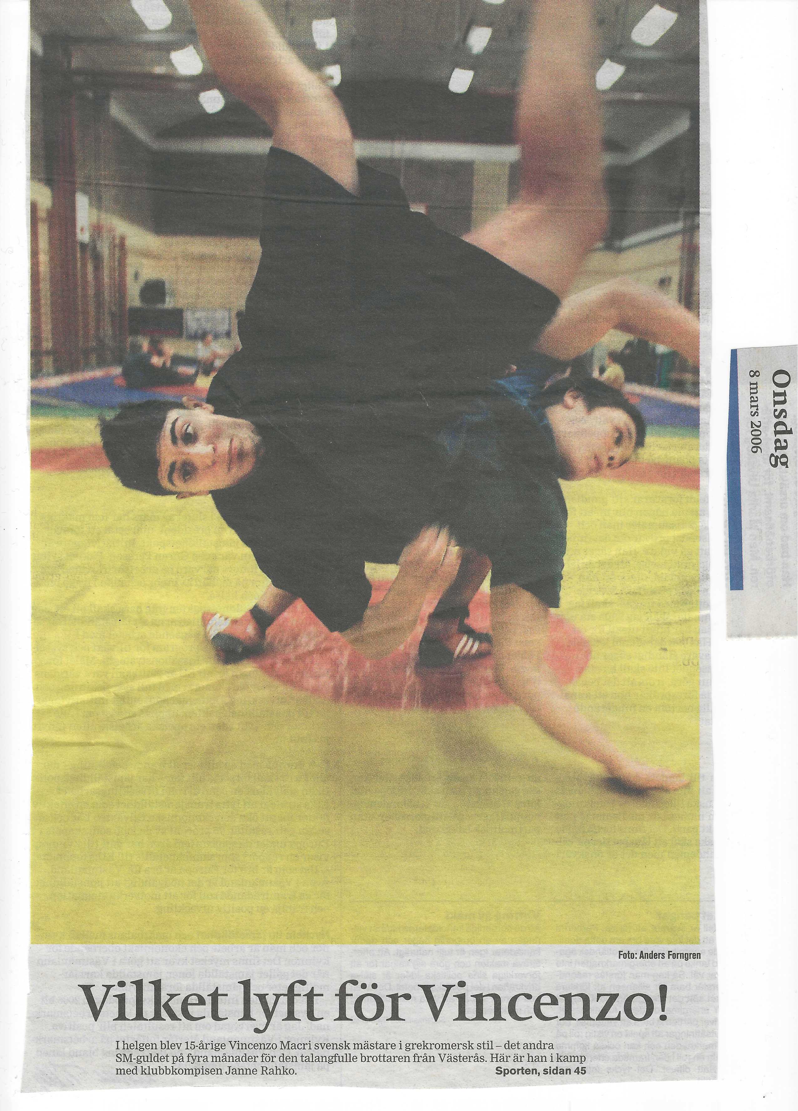 Historisk bild från Westeras Tai-Nui Club i Västerås - kampsportsträning och tävlingar sedan 1976